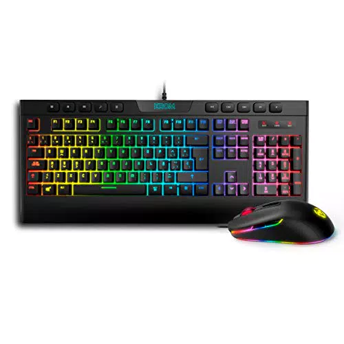 Krom KALYOS - NXKROMKLYSSP - Combo Gaming Teclado + Raton - Teclado membrada RGB retroiluminado