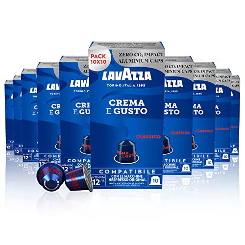 Lavazza, Crema e Gusto Classico, Cápsulas de Café Compatibles con Máquinas Nespresso Original