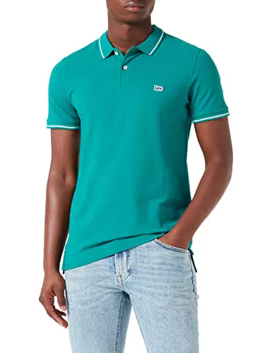 Lee Pique Polo Camiseta, Enigma, M para Hombre