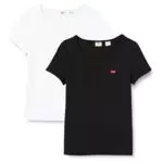 Levi's 2-Pack Tee Camiseta Mujer White +/Mineral Black L