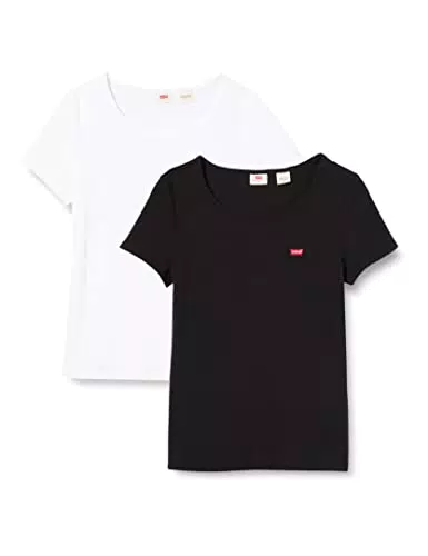 Levi's 2-Pack Tee Camiseta Mujer White +/Mineral Black L