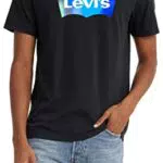 Levi's Graphic Crewneck Tee, Camiseta, Hombre, Batwing Blur Fill Caviar