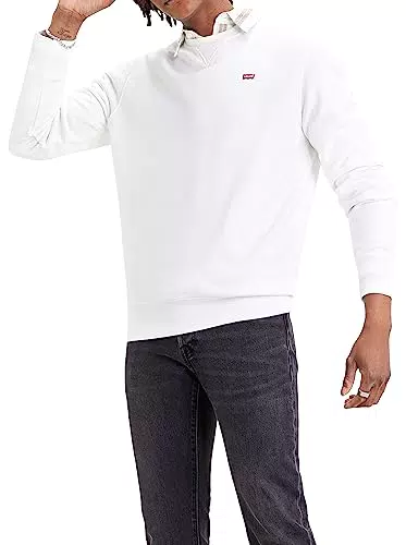 Levi's New Original Crew, Sudadera para Hombre, White