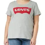 Levi's Plus Size Perfect Tee Camiseta Mujer, Logo Starstruck Heather Grey