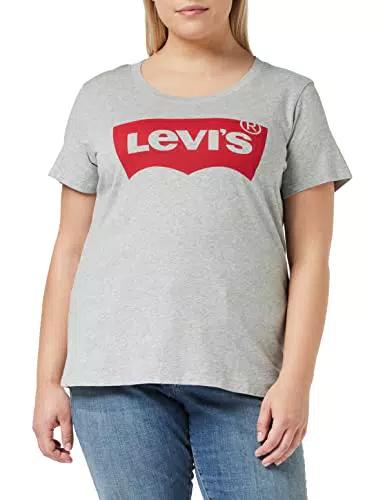 Levi's Plus Size Perfect Tee Camiseta Mujer, Logo Starstruck Heather Grey