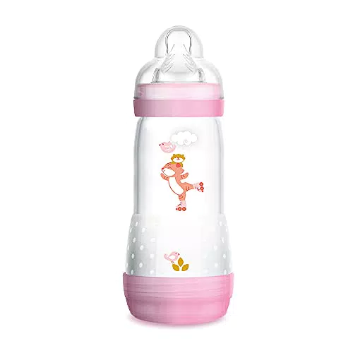 MAM Biberón Easy Start Anti-Colic A124 - Anticólicos patentado con Tetina 3 de Silicona SkinSoftTM Ultrasuave