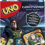 Mattel Games Disney Buzz LightYear UNO Card Game with Movie-Themed Space Ranger Deck and Special Rule
