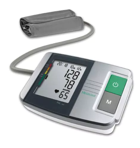 Medisana MTS Tensiómetro de brazo, Plateado, Blanco Y Negro