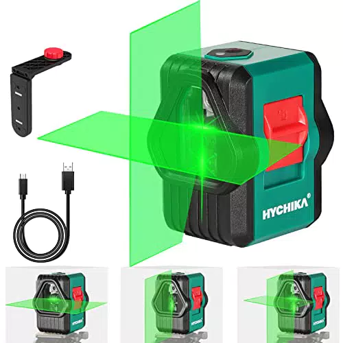 Nivel Láser Verde 45M, HYCHIKA USB Carga, Láser Autonivelante