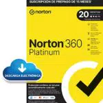 Norton 360 Platinum 2024 - Antivirus software para 20 Dispositivos y 15 meses de suscripción con renovación automática
