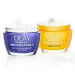 Olay Vitamin C + AHA 24 Crema De Día 50 ml Y Retinol 24 MAX Crema Hidratante De Noche 50 ml