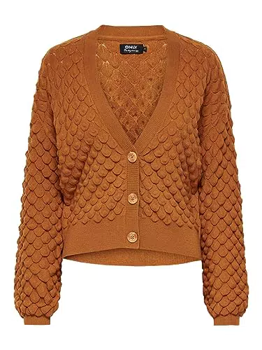 Only Onlgillie L/S Cardigan Knt Noos Suter crdigan, Marrón