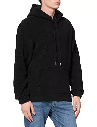 Only & Sons Onsremy Reg Teddy Sudadera con Capucha, Negro