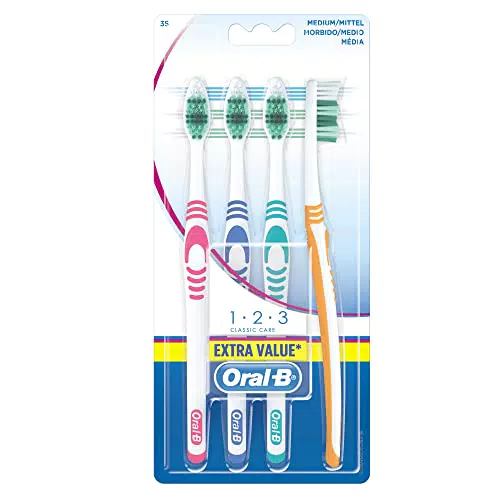 Oral B Cepillo Shiny Clean Medium Robin Hood, 4 Unidades