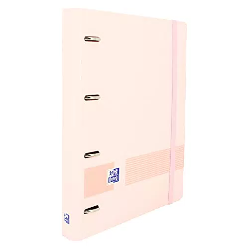 Oxford, Archivador 4 Anillas A4+ Plástico Polyfoam con Goma. Incluye Pizarra Extraíble