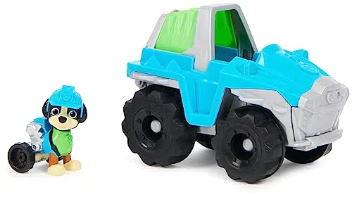 Paw Patrol, Vehículo de Rescate de Dinosaurios de Rex con Figura de acción Coleccionable