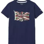 Pepe Jeans Flag Logo Jr S/S N T-Shirt, Azul, 14 Years Niño