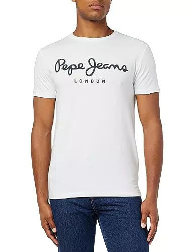 Pepe Jeans Original Stretch N Camiseta, Blanco, M para Hombre