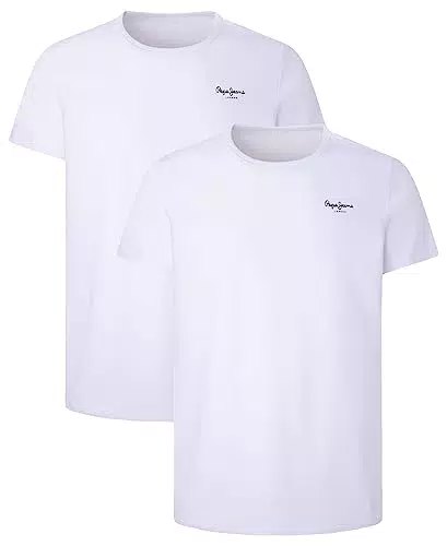 Pepe Jeans Pepe Tshirt 2P Underwear, Blanco, XL para Hombre