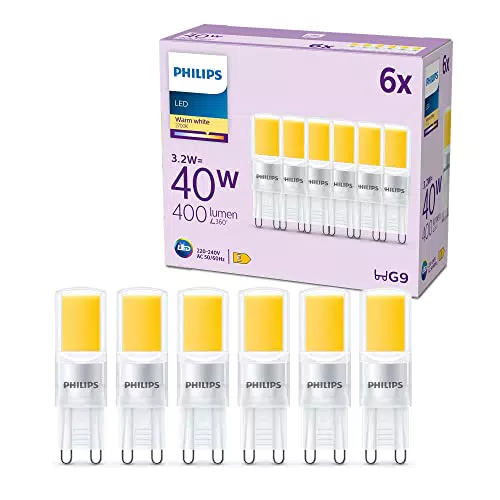 Philips - Bombilla LED tipo cápsula 3.2W 400 lúmenes