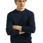 POLO CLUB Jersey básico de Cuello Redondo Azul Oscuro con Logo Rigby Go de Hombre