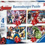 Ravensburger Marvel Avengers 4 in Box Jigsaw Puzzles for Kids Age 3 Years Up