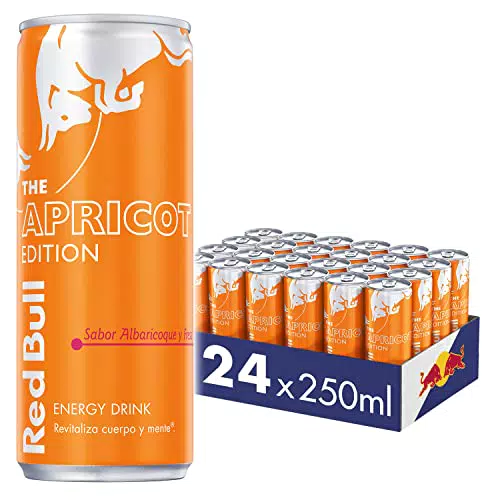Red Bull Bebida Energética, Albaricoque y Fresa, 24 Latas de 250 ml