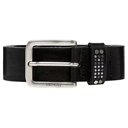 REPLAY Am2660.000.a3077 Cinturón, Negro 098, 105 para Hombre