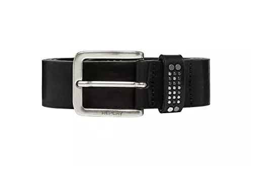 REPLAY Am2660 Cinturón, 098 Negro, 100 cm para Hombre