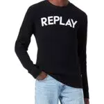 REPLAY Uk2763 Suéter, 098 Negro, M para Hombre