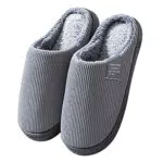 RYTEJFES Zapatillas de Casa Hombre Mujer Cálido Espuma de Memoria Invierno Pantuflas Forro de Felpa con Antideslizante Zapatos Gr.36-45