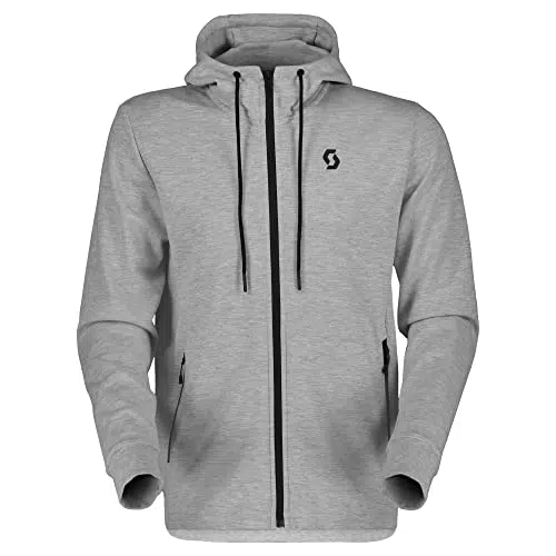 Scott Chaqueta MS Tech Zip Sudadera, Grey Melange, M para Hombre