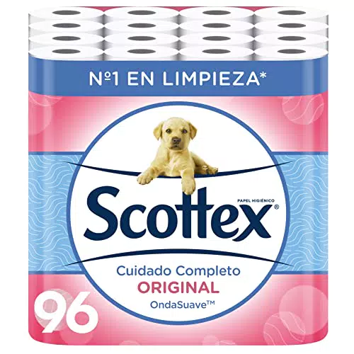 Scottex Original Papel Higiénico - Incluye 6 packs de 16 rollos