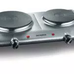 SEVERIN Placa de cocina doble portátil, placa eléctrica para cocinar con 2 fuegos