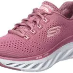 Skechers 149873 DKRS, Zapatillas Mujer, Dunkelrosa Netzstoff mit pinkem Rand