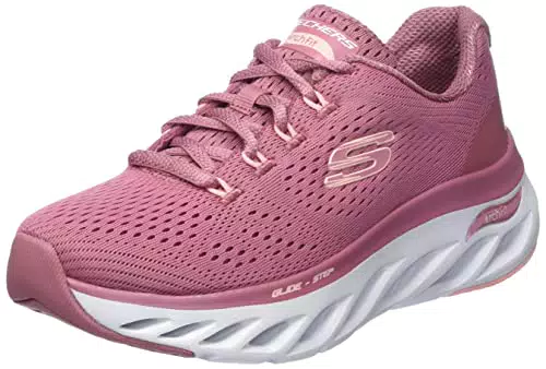 Skechers 149873 DKRS, Zapatillas Mujer, Dunkelrosa Netzstoff mit pinkem Rand