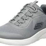 Skechers 894133 Gry, Zapatillas Hombre, Ribete sintético de Malla Gris