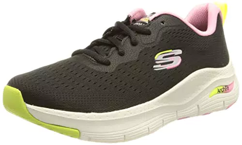 Skechers Arch Fit Infinity Cool, Zapatillas Mujer, Black Mesh/Multi Trim