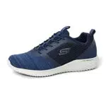 Skechers Bounder, Sneakers Hombre, Navy Mesh/PU/Trim