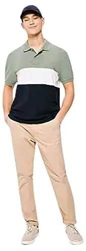 Springfield Polo piqué Color Block, Navy, M para Hombre