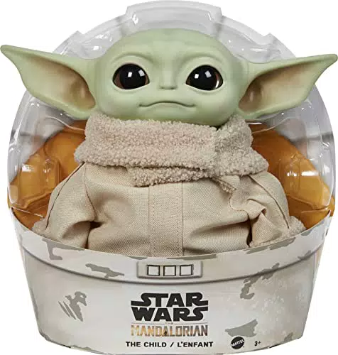 Star Wars Peluche de Baby Yoda de El Mandaloriano, Cuerpo Blando y Base Robusta