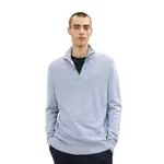 TOM TAILOR Hombre Jersey de punto Troyer 1034879, 14813 - Light Fern Blue