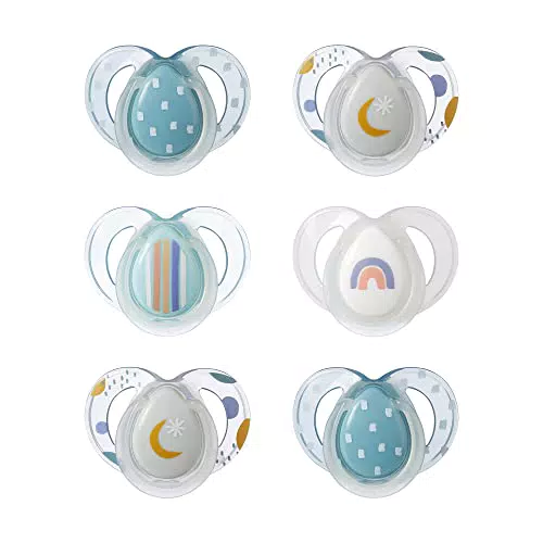 Tommee Tippee Night Time Brillan en la Oscuridad Chupete con Diseño Anatómico Simétrico