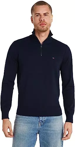 Tommy Hilfiger 1985 Zip Mock, Hombre, Desert Sky, M