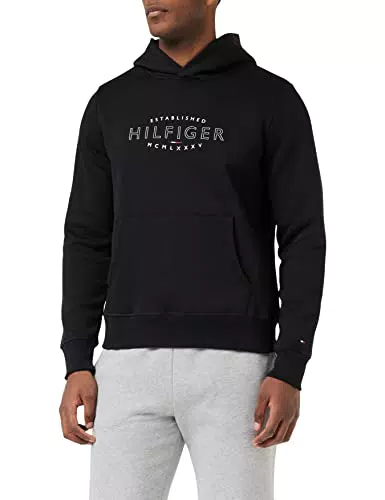 Tommy Hilfiger HILFIGER CURVE LOGO HOODY, Hoodies Hombre