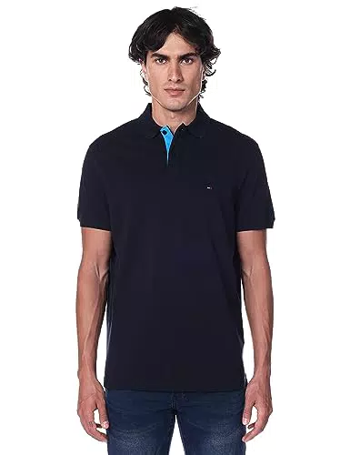 Tommy Hilfiger Hombre Polo de Manga Corta Contrast Placket Reg Polo Regular Fit