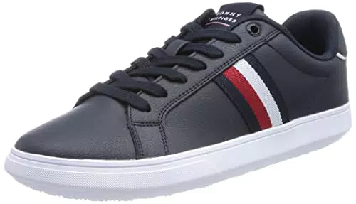 Tommy Hilfiger Hombre Sneaker Suela Cupsole Corporate Leather Cup Stripes Zapatillas