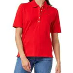 Tommy Hilfiger Mujer Polo de Manga Corta 1985 Pique Polo Regular Fit