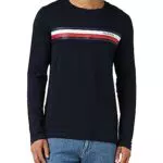 Tommy Hilfiger RWB Monoype Chest Stripe LS tee Camisetas L/S