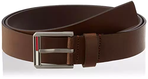 Tommy Jeans TJM Essential Leather 3.5 Cinturón, Cognac
